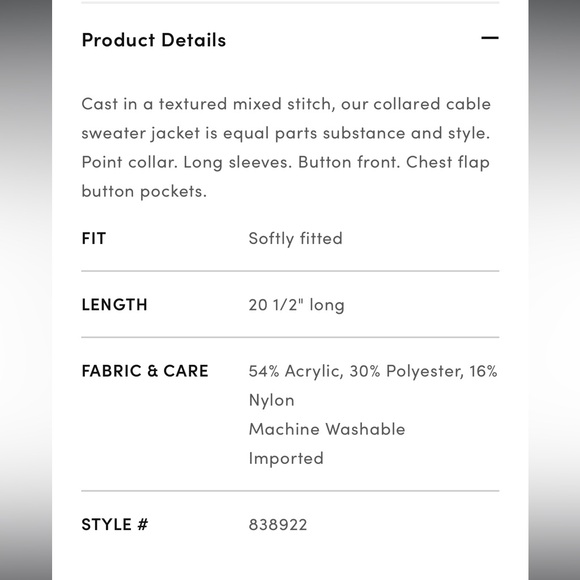 Ann Taylor Cobalt Blue Chunky Collared Cable Sweater Jacket - Picture 10 of 13